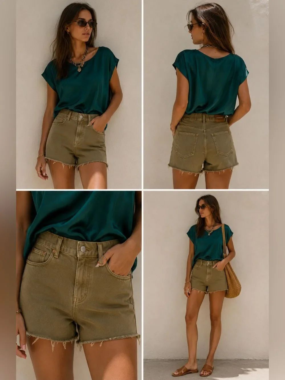 Pull & Bear 50's Cutoff Short Washed Safe High Rise Size 8